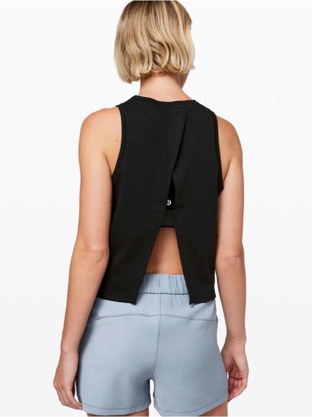 Lululemon Minimal Cropped Back Cutout Muscle Tank | Black | Size 6